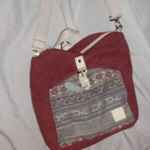 Vintage boho festival purse bag cross over cloth medium canvas artist bag